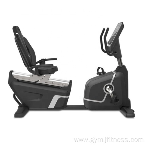 Touch screen multiple display recumbent exercise bike